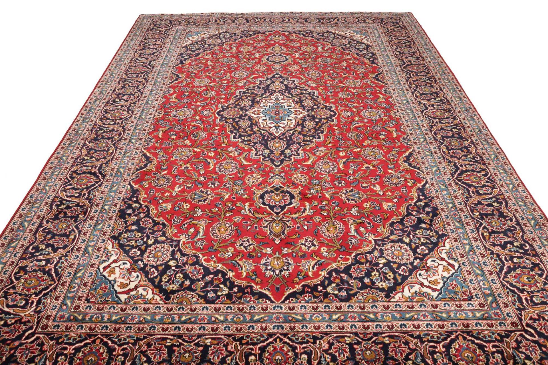 Kashan Perserteppich aus Iran, 245 × 359 cm