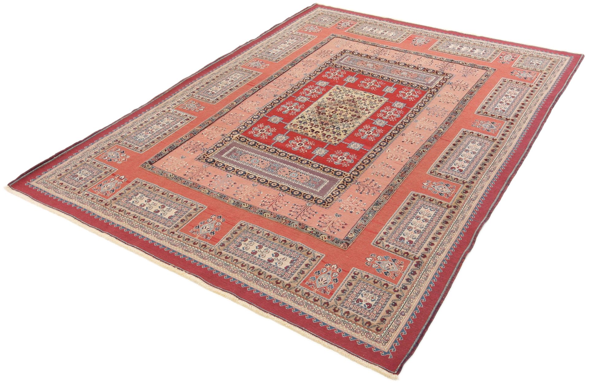 Handgewebter Isfahan Perserteppich, 205 × 295 cm, Wolle