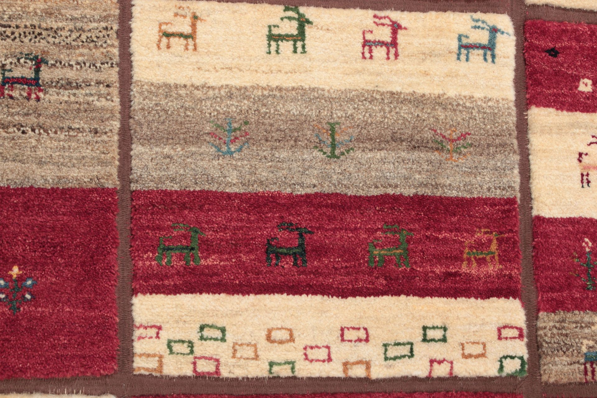 Gabbeh Perserteppich 202 × 305 cm aus Wolle, handgeknüpft