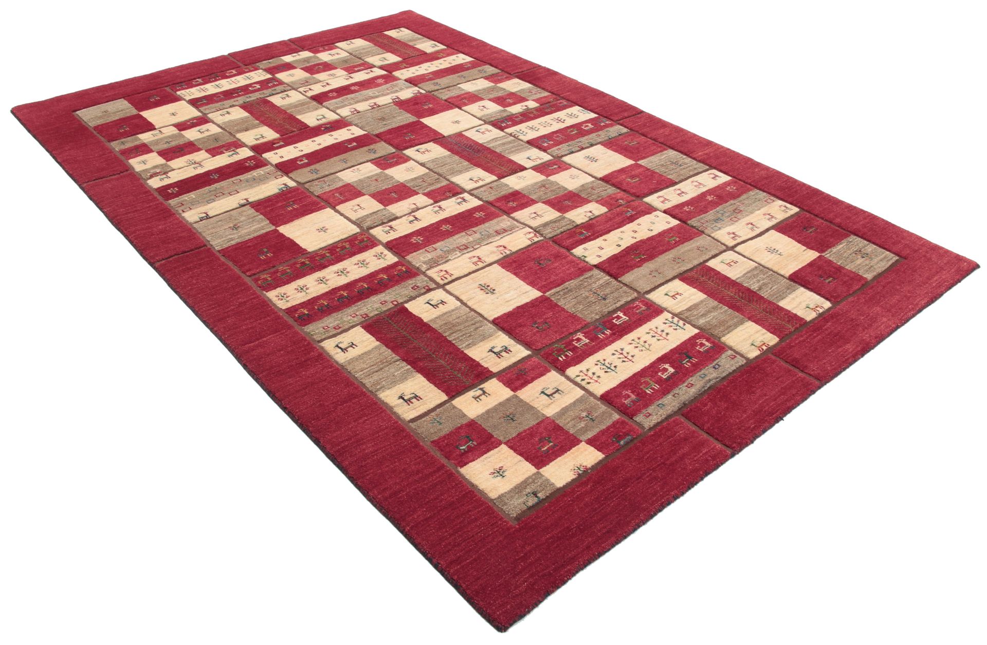 Gabbeh Perserteppich 203 × 305 cm aus Wolle, handgeknüpft