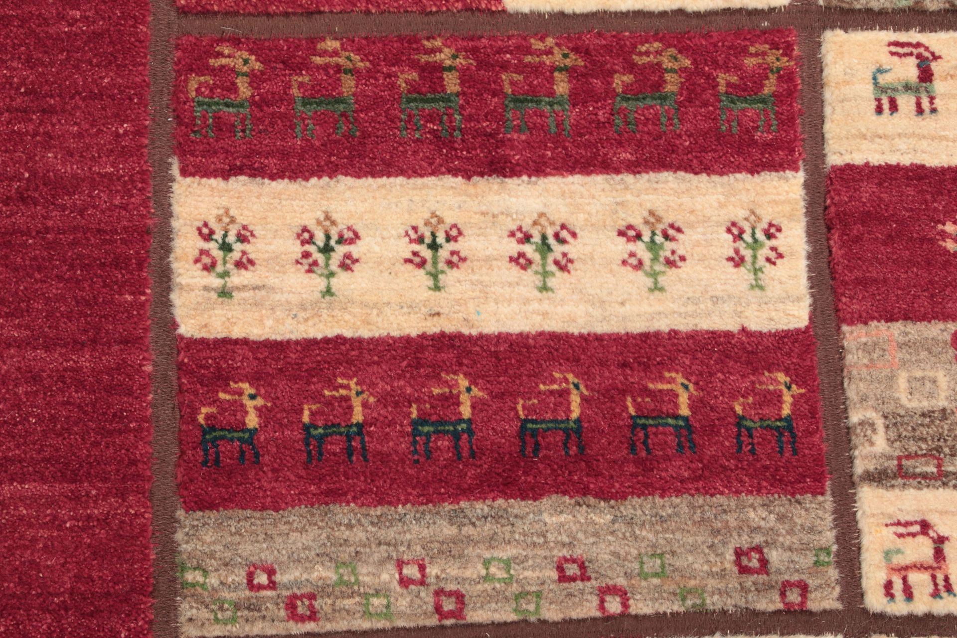 Gabbeh Perserteppich 203 × 305 cm aus Wolle, handgeknüpft