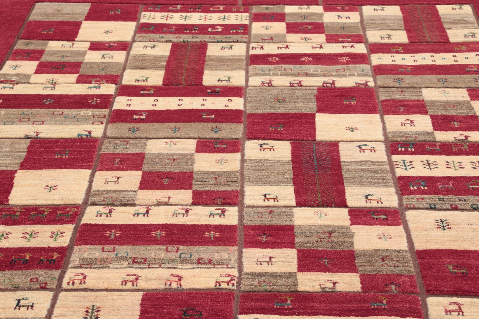 Gabbeh Perserteppich 203 × 305 cm aus Wolle, handgeknüpft