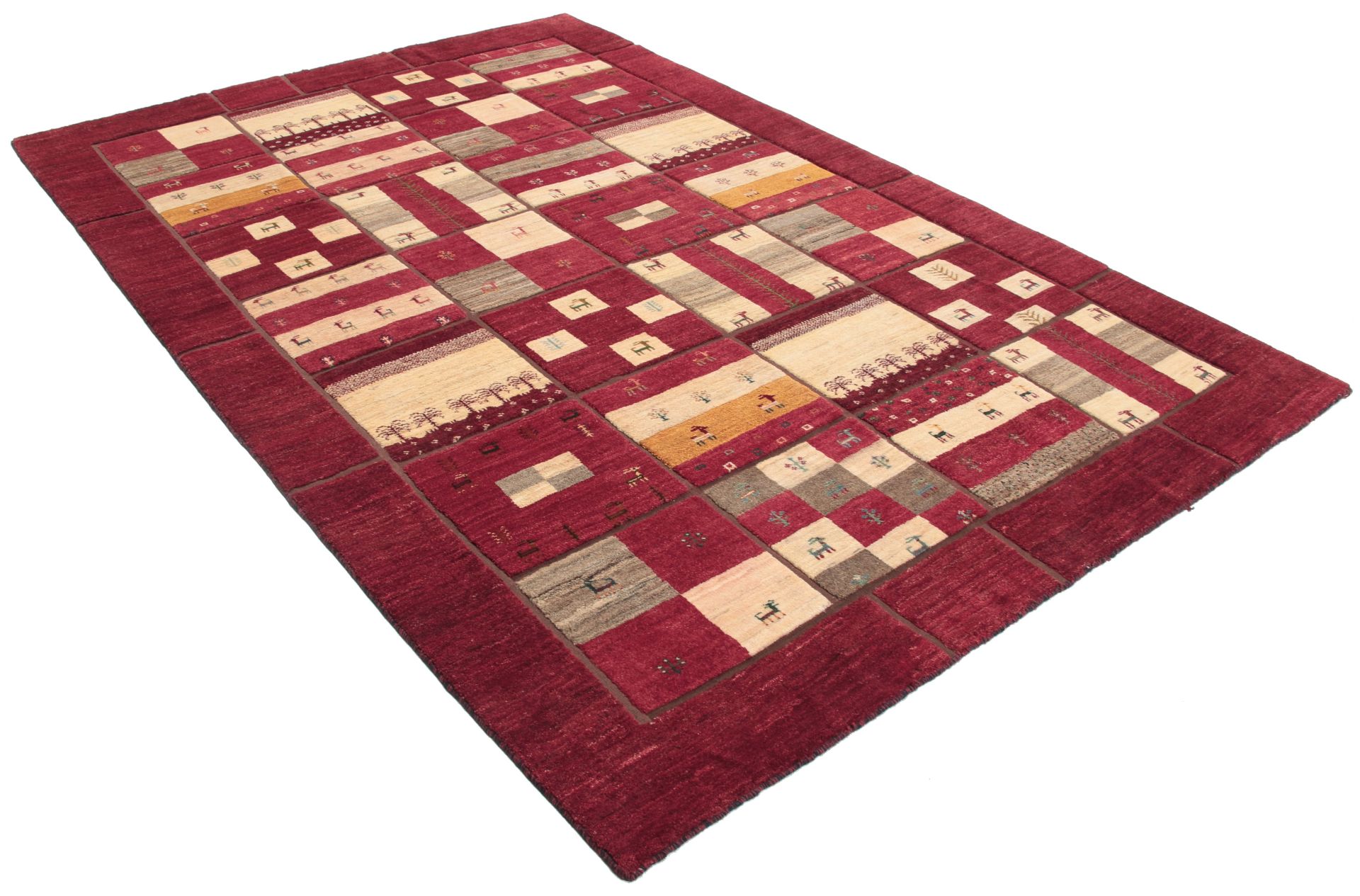 Handgeknüpfter Gabbeh Perserteppich 205 × 304 cm
