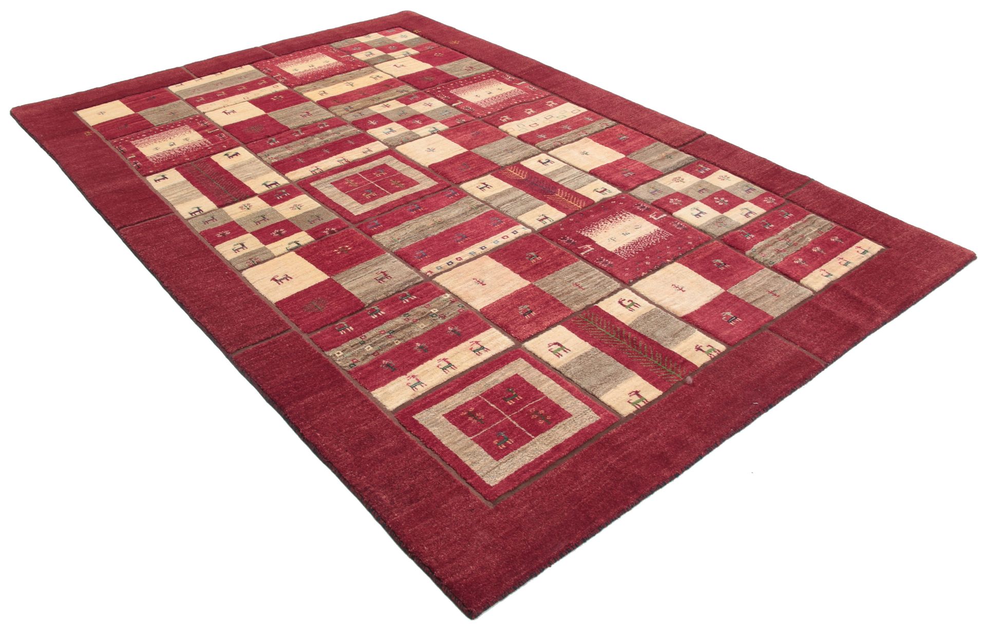 perserteppich-gabbeh-204-x-300-cm-schurwolle-handgeknupft-weich-1 Handgeknüpfter Gabbeh Perserteppich 204 × 300 cm