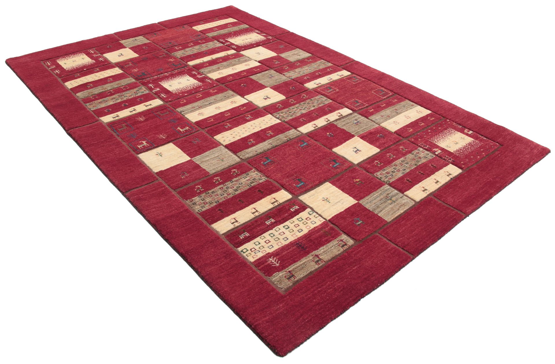 Handgeknüpfter Gabbeh Perserteppich, 204 × 303 cm, Wolle