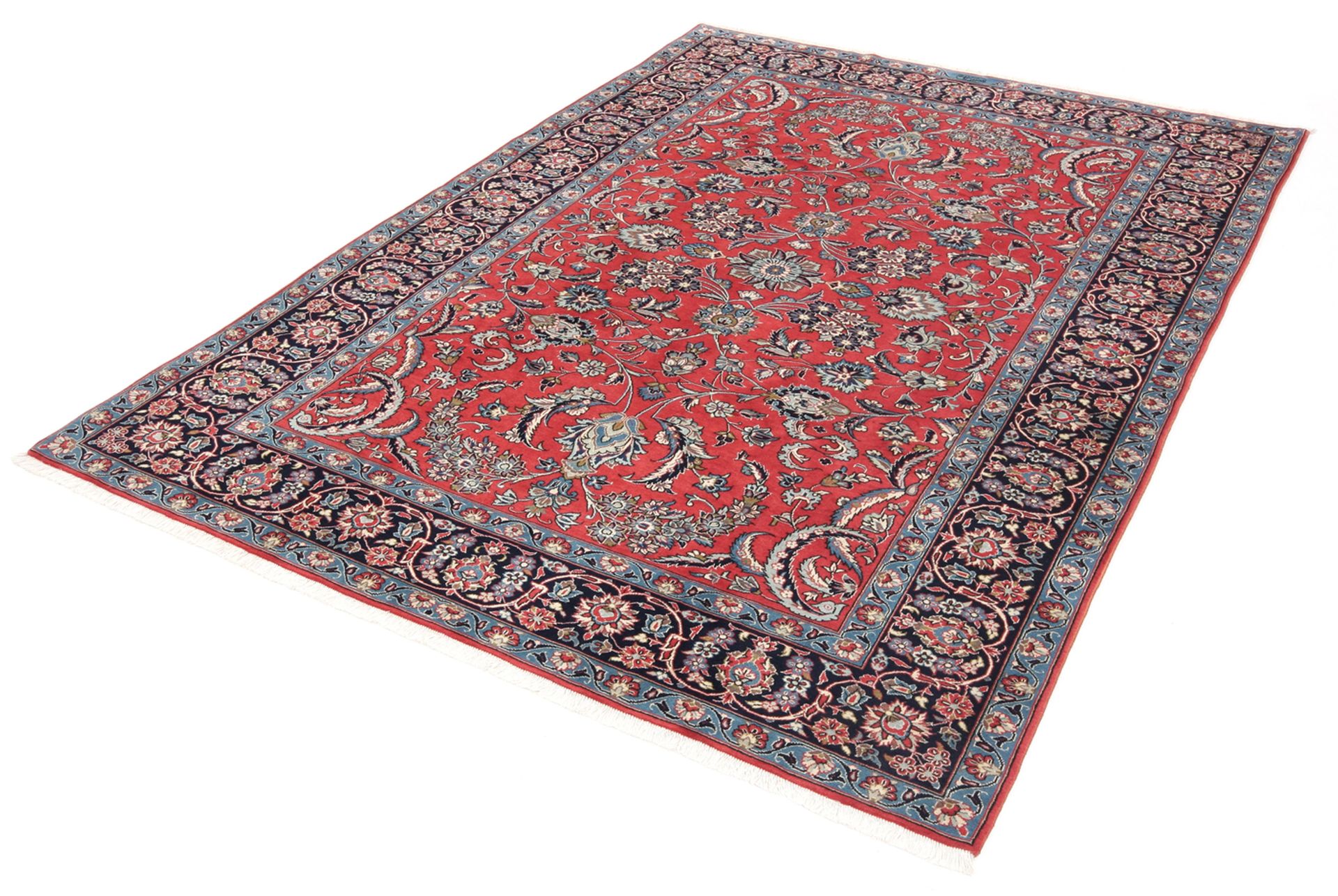 Kashan Perserteppich 202 × 294 cm aus Wolle, handgeknüpft