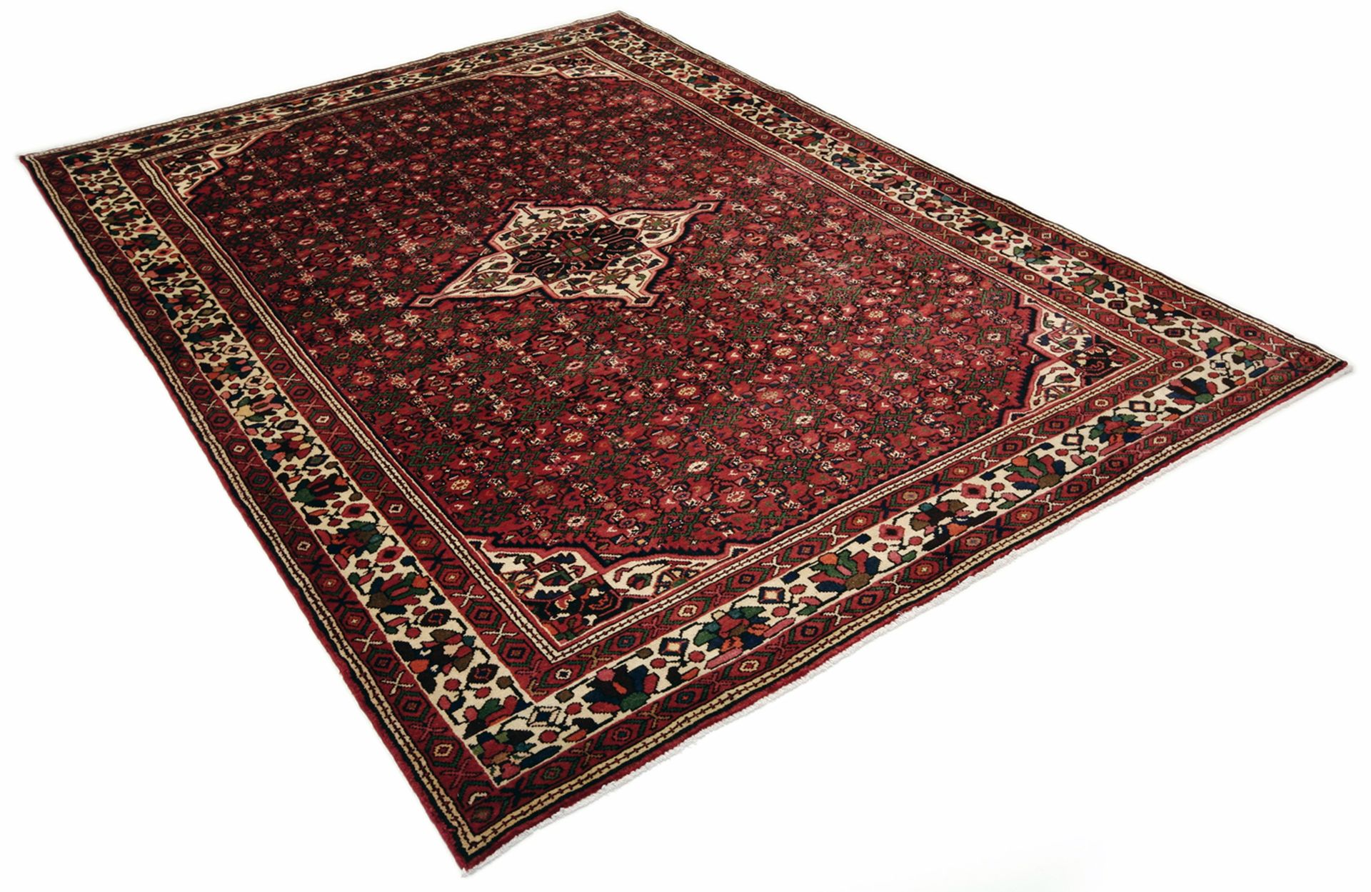 Handgeknüpfter Hamadan Perserteppich 210 × 302 cm