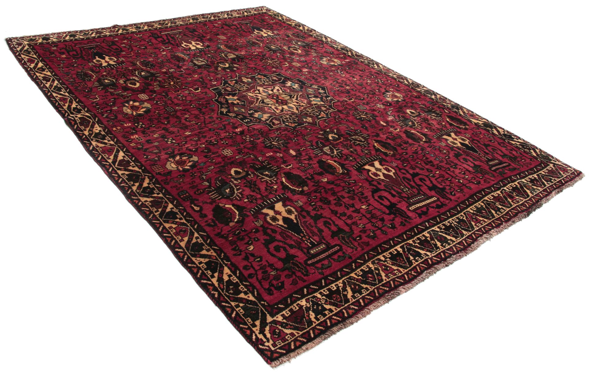 Handgeknüpfter Qashqai Perserteppich, 212 × 292 cm, Wolle