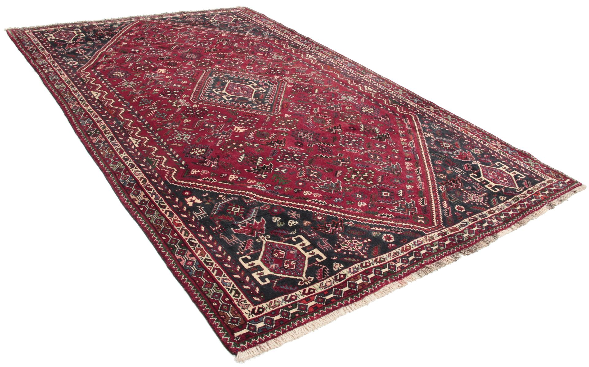 Handgeknüpfter Qashqai Perserteppich, 185 × 295 cm, Wolle