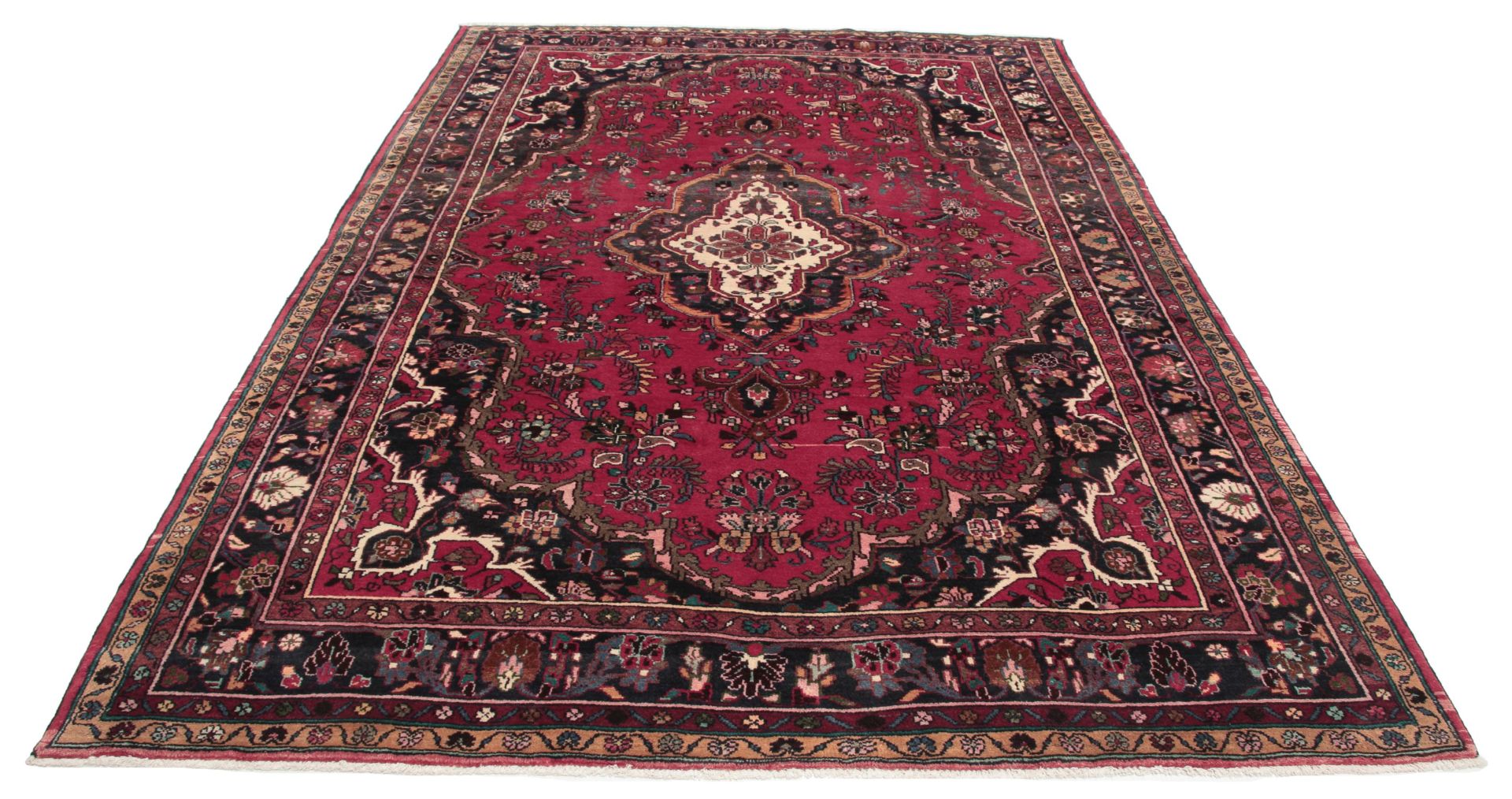 perserteppich-hamadan-209-x-313-cm-wolle-handgeknupft-herati-muster-3 Hamadan Perserteppich 209 × 313 cm aus Wolle, handgeknüpft