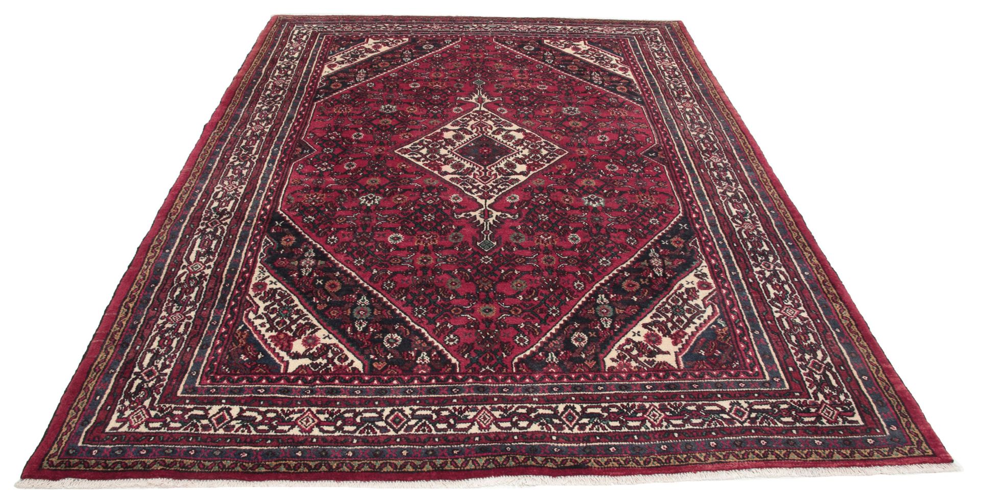 perserteppich-hamedan-213-x-300-cm-baumwolle-handgeknupft-3 Handgeknüpfter Hamadan Perserteppich, 213 × 300 cm, Wolle