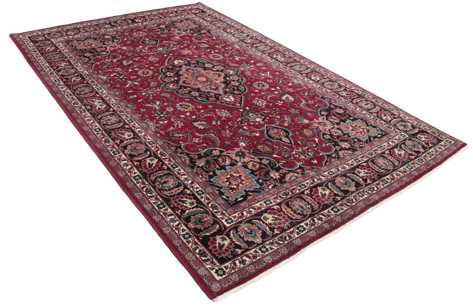 Mashhad Perserteppich 195 × 300 cm aus Wolle, handgeknüpft
