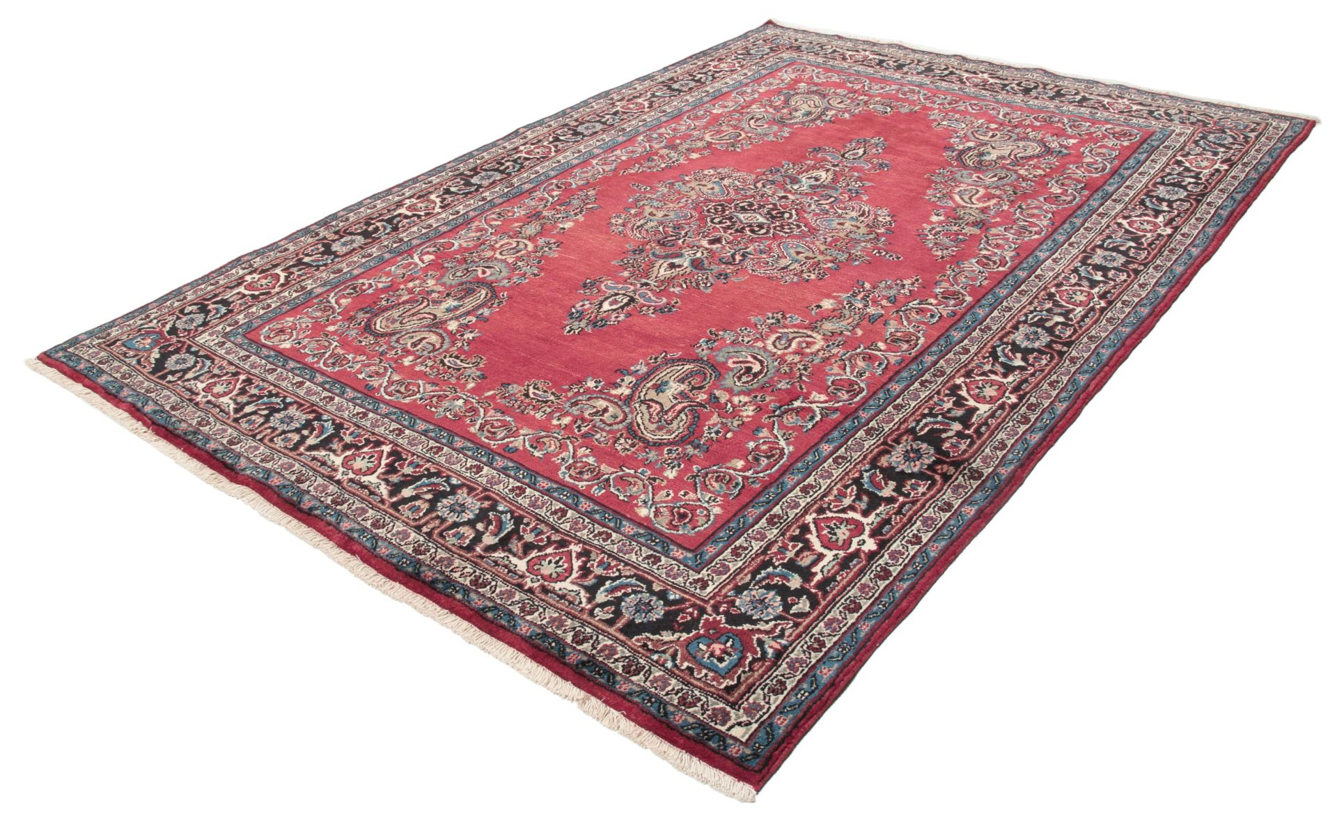 perserteppich-hamadan-210-x-312-cm-baumwolle-handgeknupft-herati-muster-2 Handgeknüpfter Hamadan Perserteppich 210 × 312 cm