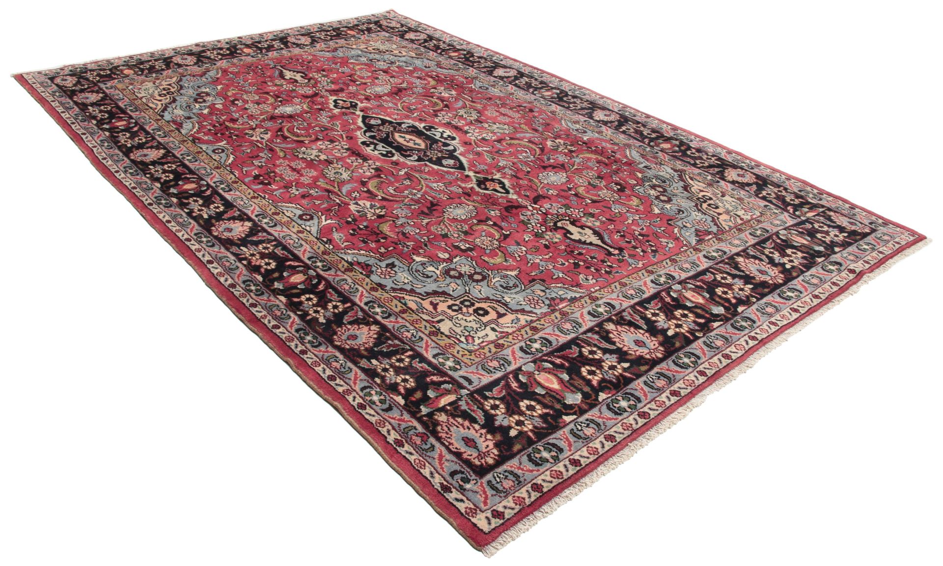 Handgeknüpfter Hamadan Perserteppich, 212 × 318 cm, Wolle