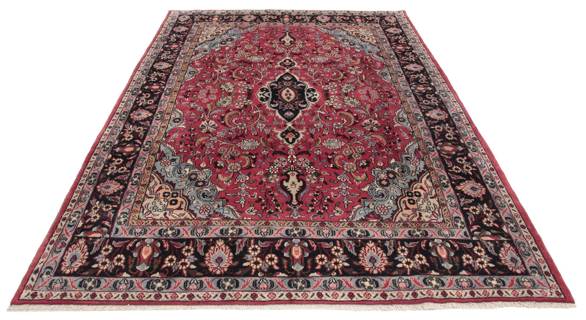 Handgeknüpfter Hamadan Perserteppich, 212 × 318 cm, Wolle