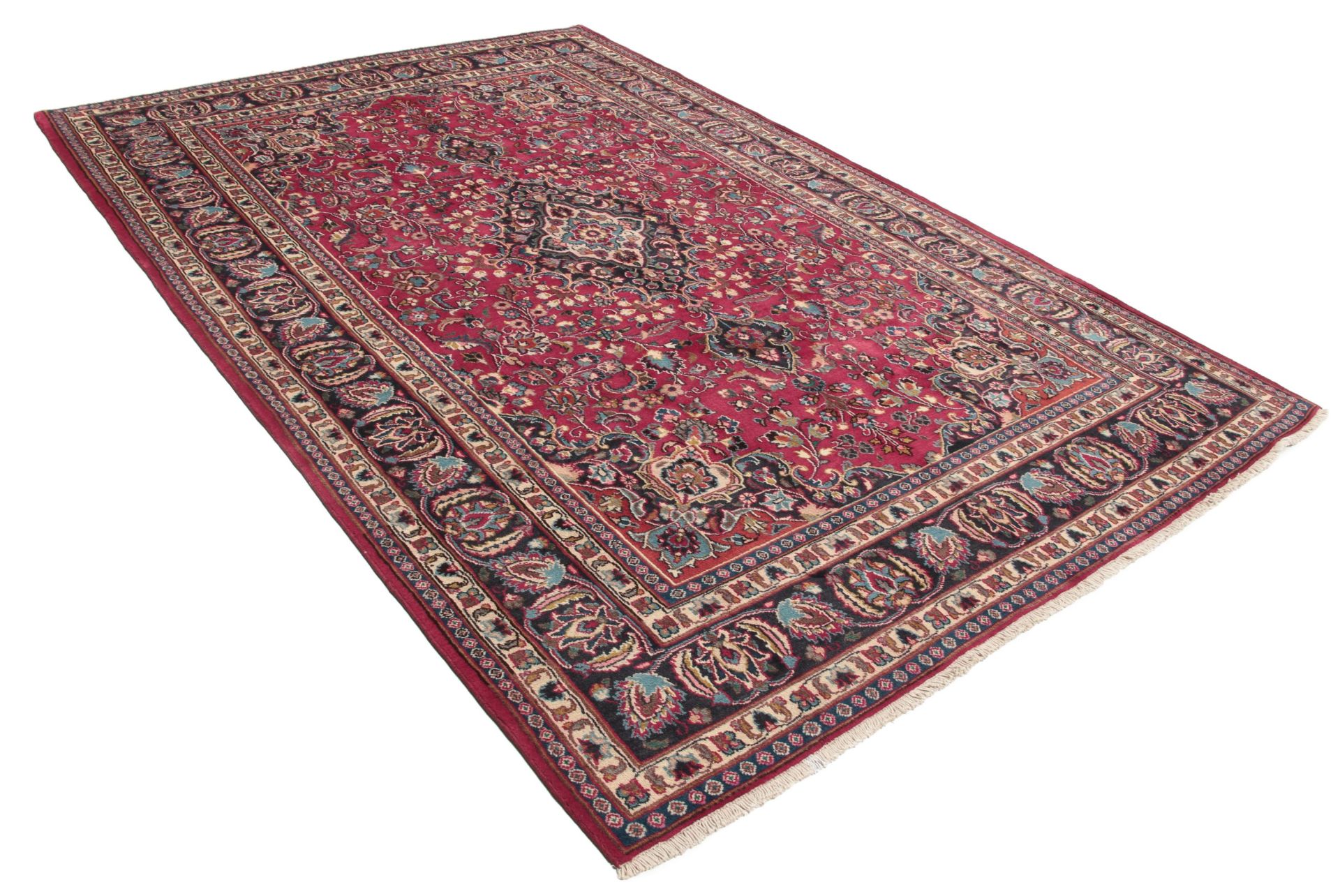 Handgeknüpfter Mashhad Perserteppich, 195 × 292 cm, Wolle