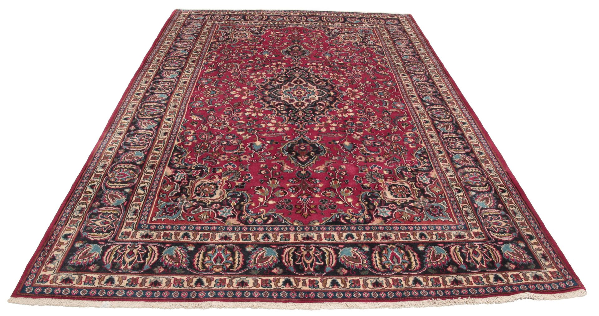 Handgeknüpfter Mashhad Perserteppich, 195 × 292 cm, Wolle