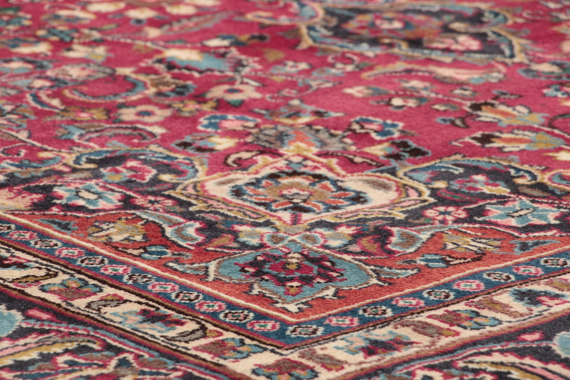 Handgeknüpfter Mashhad Perserteppich, 195 × 292 cm, Wolle