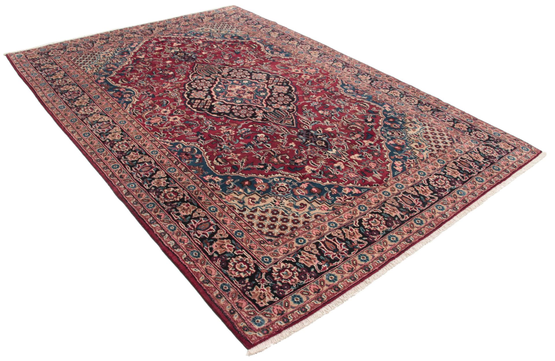 Handgeknüpfter Isfahan Perserteppich, 207 × 296 cm, Wolle