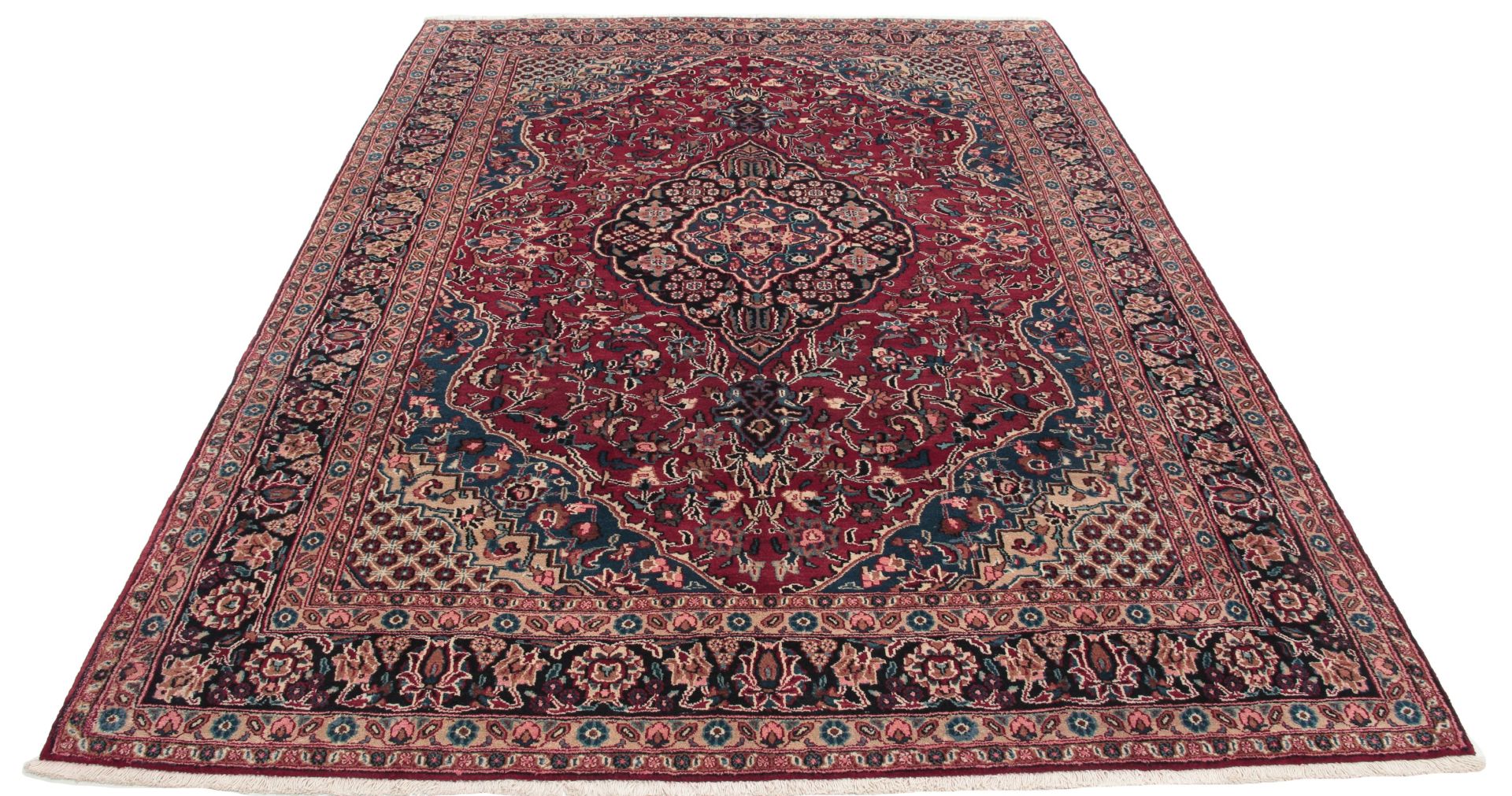 Handgeknüpfter Isfahan Perserteppich, 207 × 296 cm, Wolle
