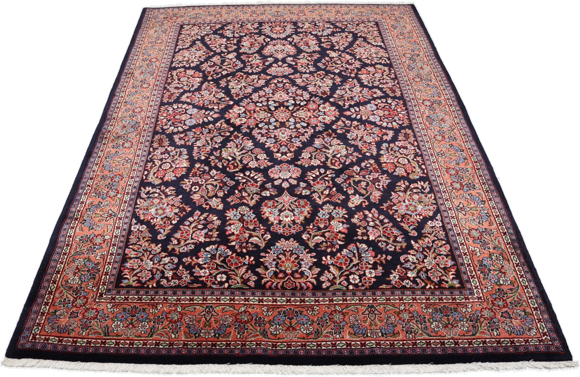 Sarough Perserteppich 198 × 280 cm aus Wolle, handgeknüpft
