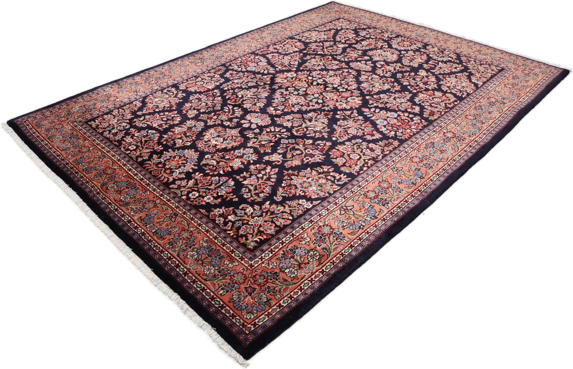 Sarough Perserteppich 198 × 280 cm aus Wolle, handgeknüpft