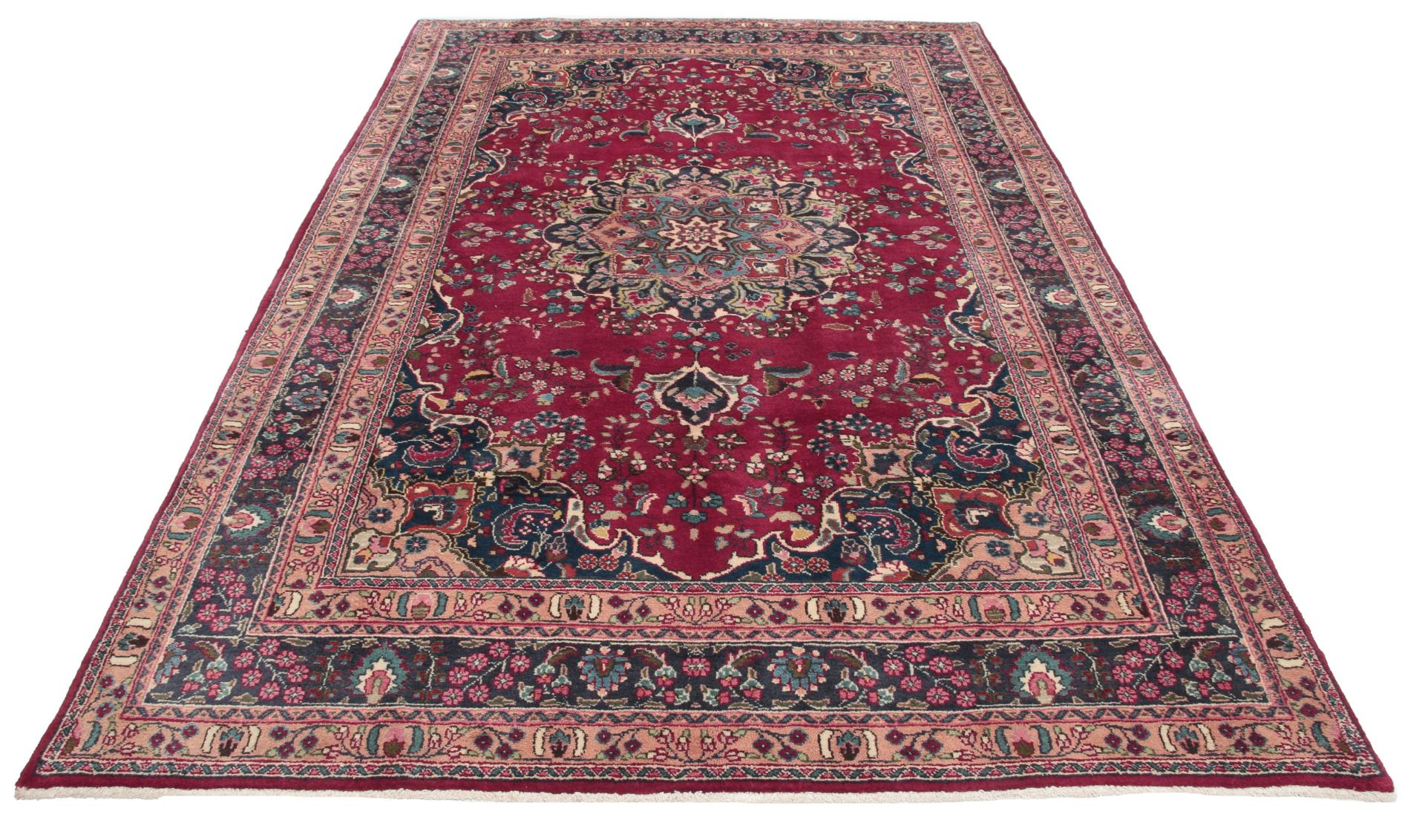 perserteppich-mashad-196-x-310-cm-wolle-handgeknupft-floral-3 Mashhad Perserteppich 196 × 310 cm aus Wolle, handgeknüpft