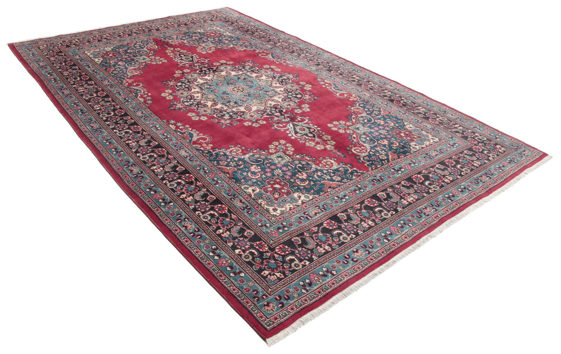 Handgeknüpfter Mashhad Perserteppich, 195 × 303 cm, Wolle
