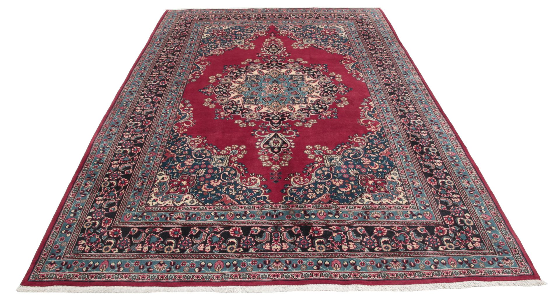 Handgeknüpfter Mashhad Perserteppich, 195 × 303 cm, Wolle