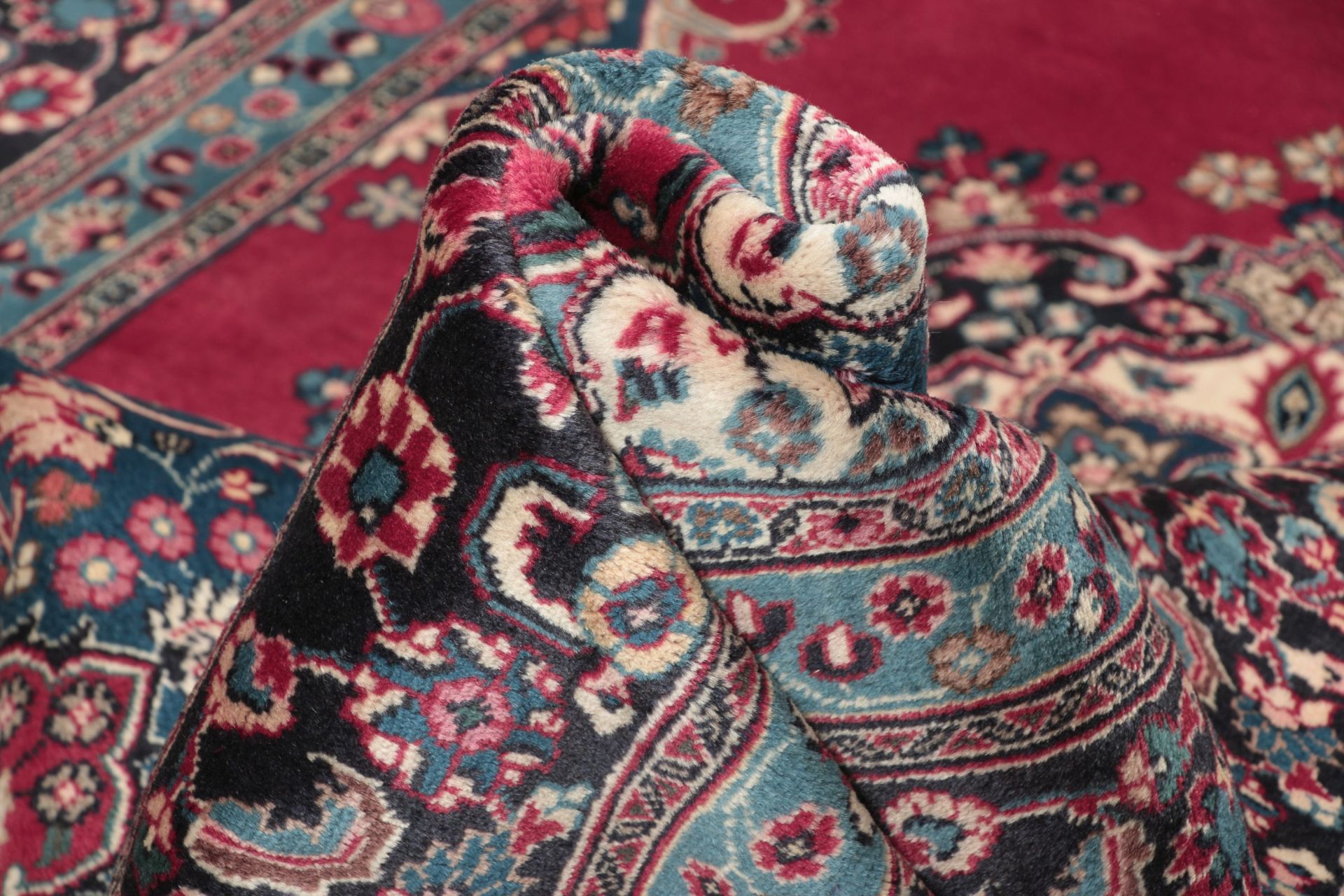 Handgeknüpfter Mashhad Perserteppich, 195 × 303 cm, Wolle