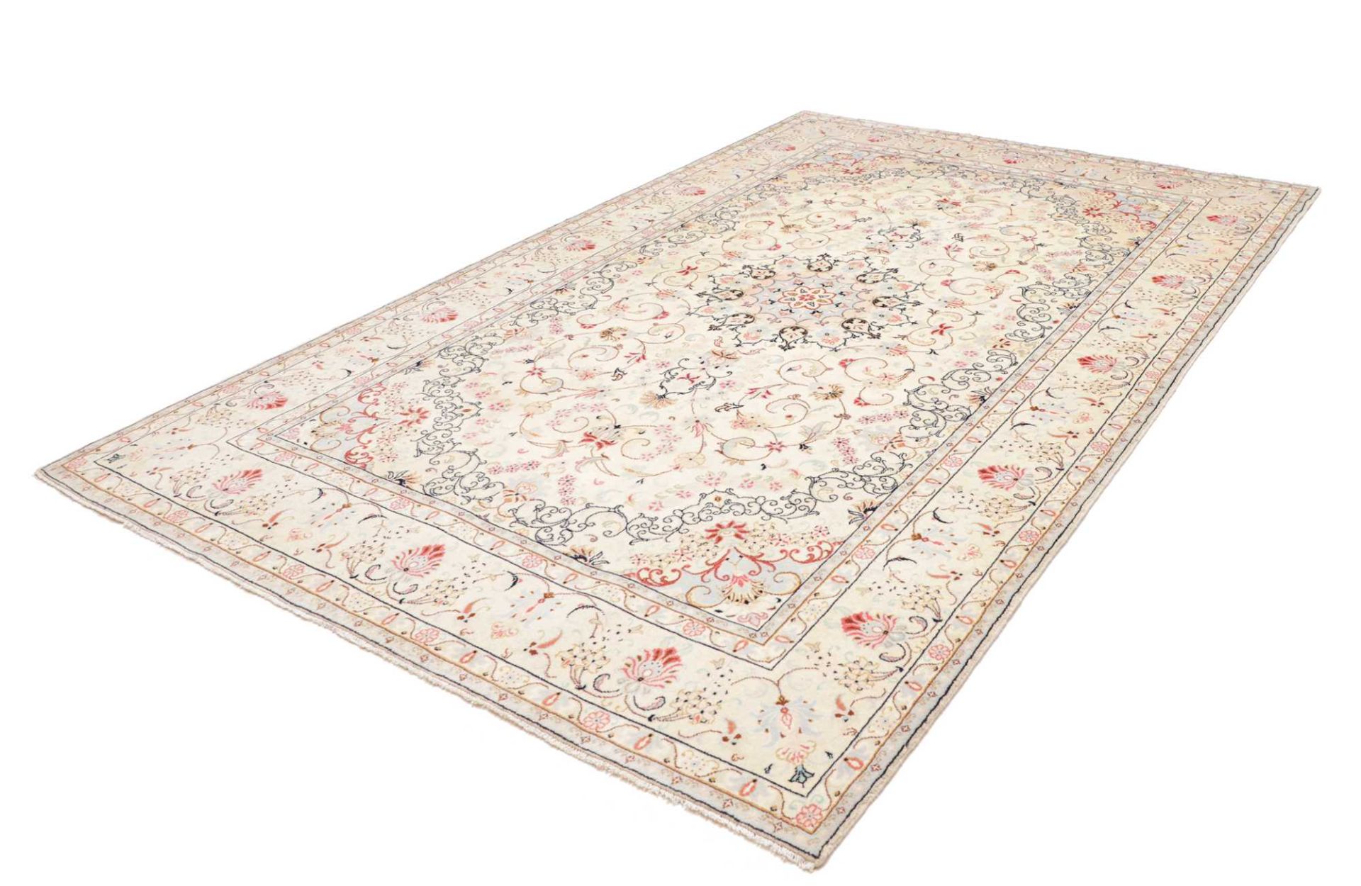 Kashan Perserteppich 196 × 299 cm aus Wolle, handgeknüpft
