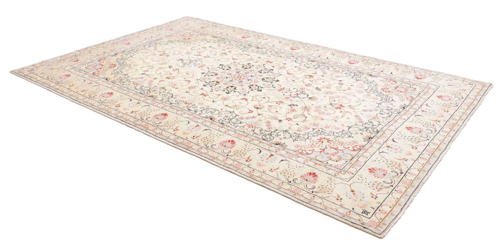 Kashan Perserteppich 196 × 299 cm aus Wolle, handgeknüpft