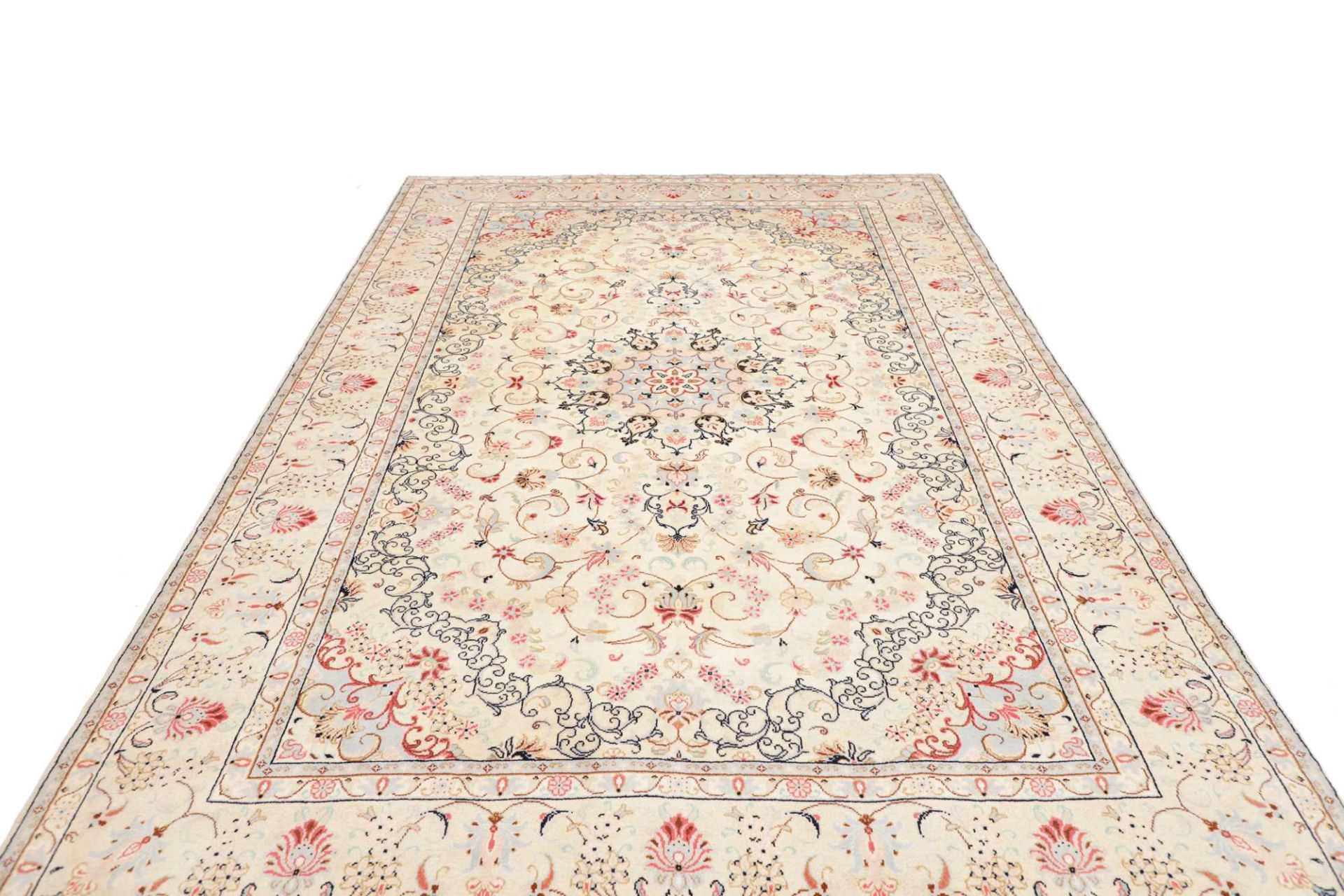 Kashan Perserteppich 196 × 299 cm aus Wolle, handgeknüpft