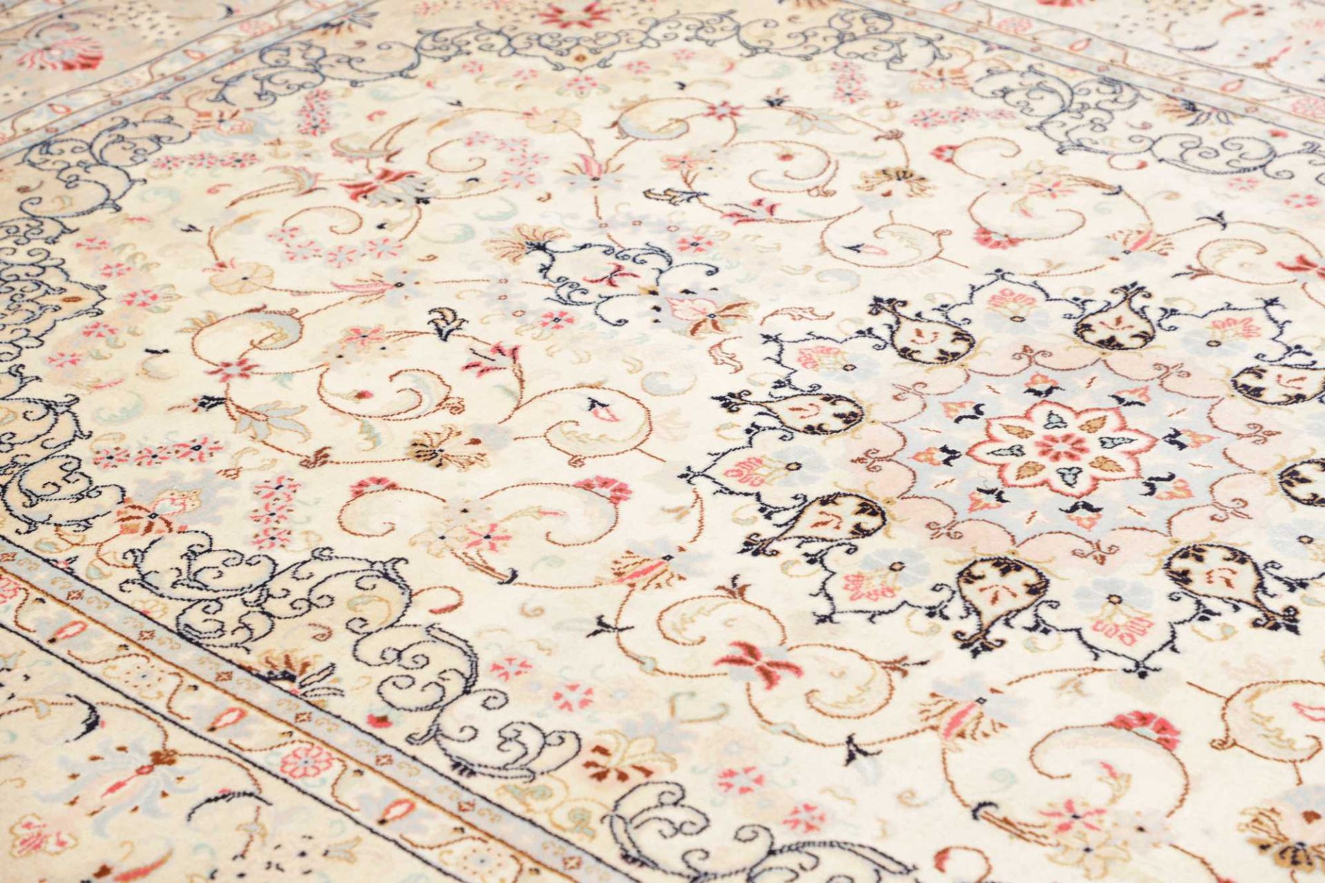 Kashan Perserteppich 196 × 299 cm aus Wolle, handgeknüpft