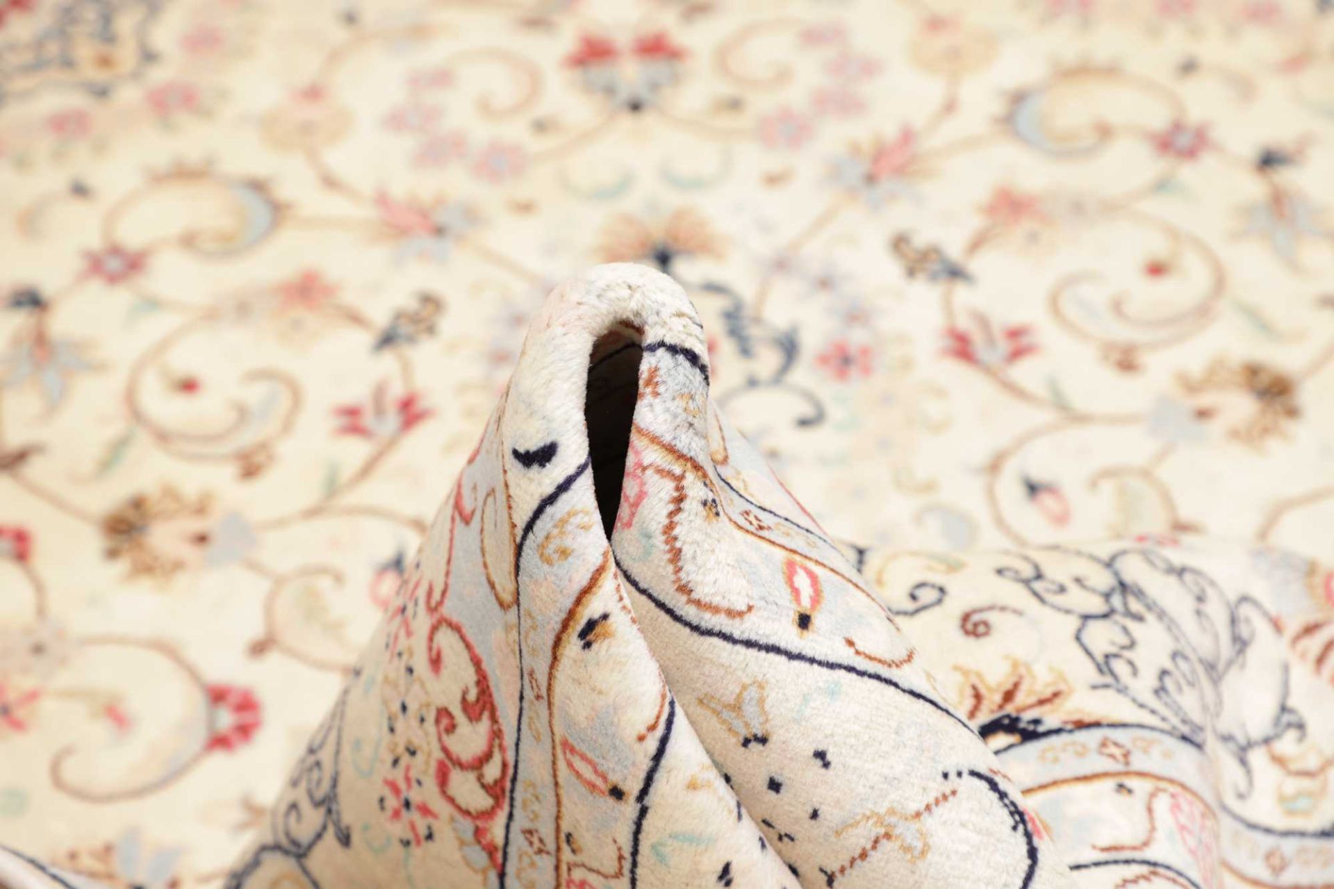 Kashan Perserteppich 196 × 299 cm aus Wolle, handgeknüpft