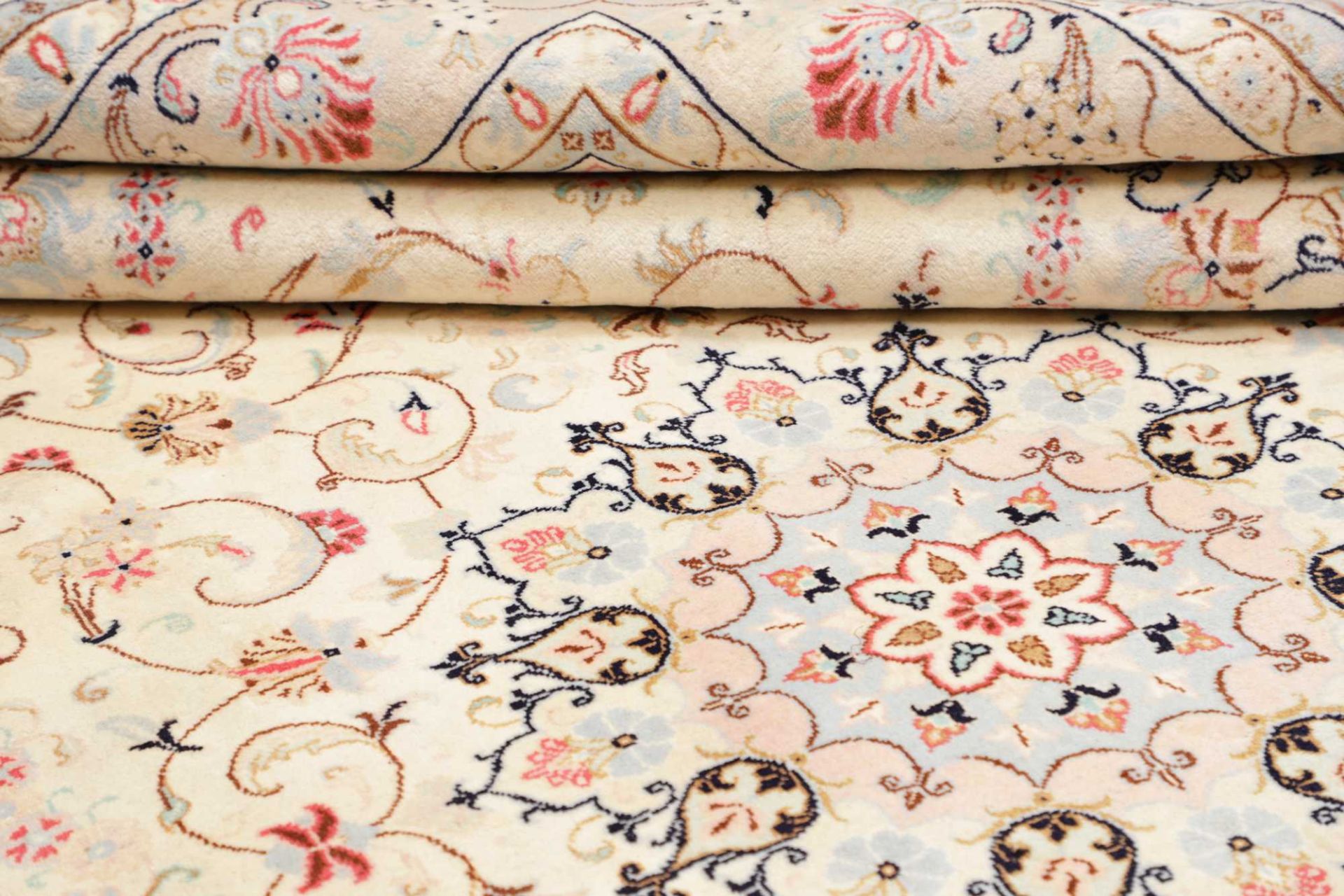 Kashan Perserteppich 196 × 299 cm aus Wolle, handgeknüpft