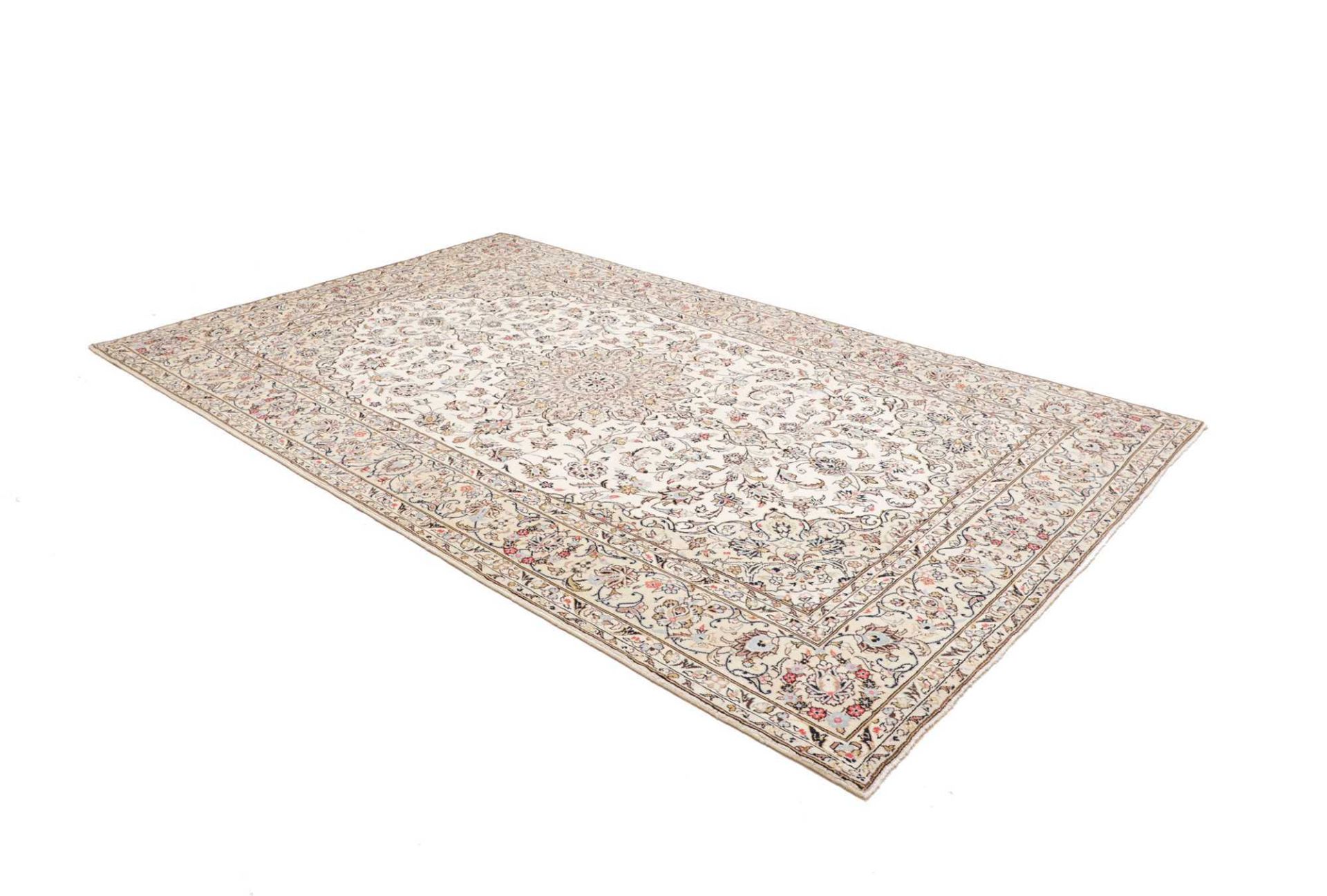 Handgeknüpfter Kashan Perserteppich, 195 × 305 cm, Wolle