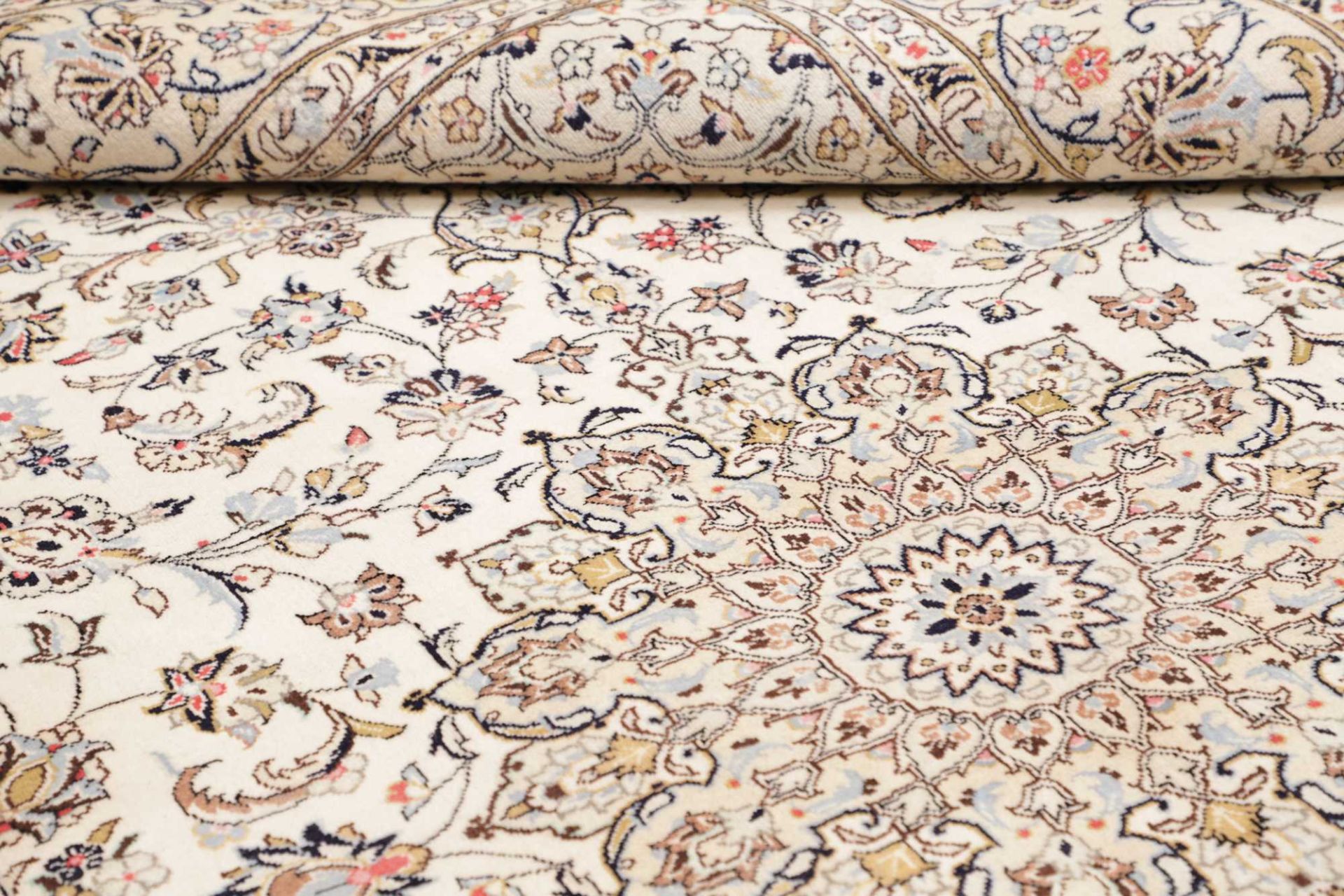 Handgeknüpfter Kashan Perserteppich, 195 × 305 cm, Wolle