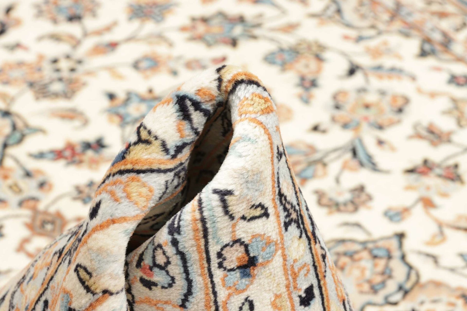 Handgeknüpfter Kashan Perserteppich 201 × 303 cm