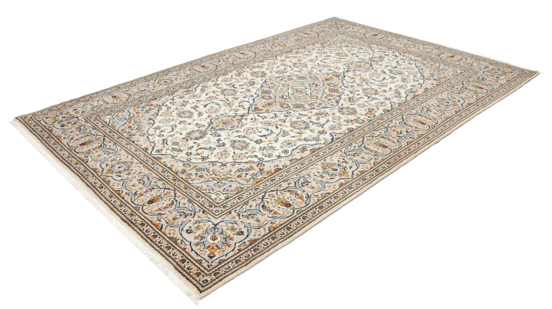 Handgeknüpfter Kashan Perserteppich, 201 × 299 cm, Wolle