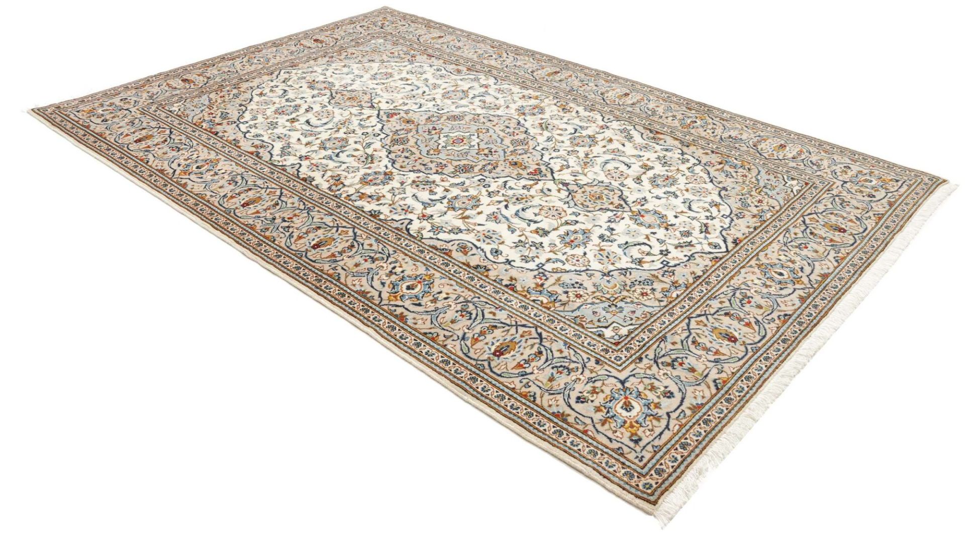 Handgeknüpfter Kashan Perserteppich, 201 × 299 cm, Wolle
