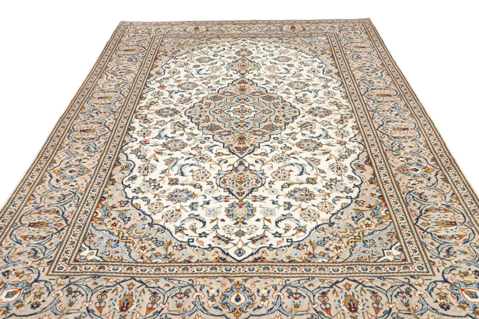 Handgeknüpfter Kashan Perserteppich, 201 × 299 cm, Wolle