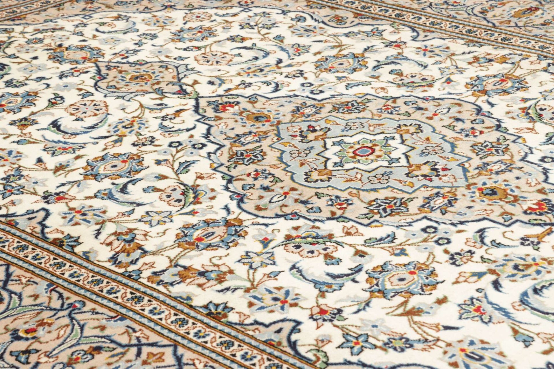 Handgeknüpfter Kashan Perserteppich, 201 × 299 cm, Wolle