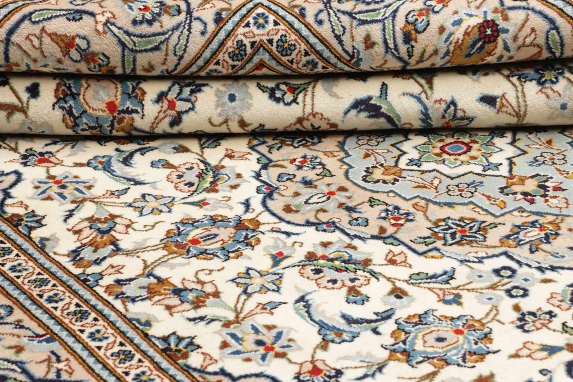 Handgeknüpfter Kashan Perserteppich, 201 × 299 cm, Wolle
