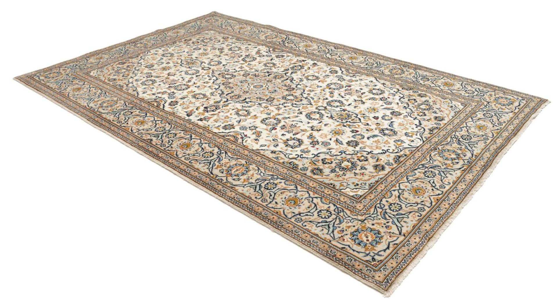 Handgeknüpfter Kashan Perserteppich, 201 × 300 cm, Wolle