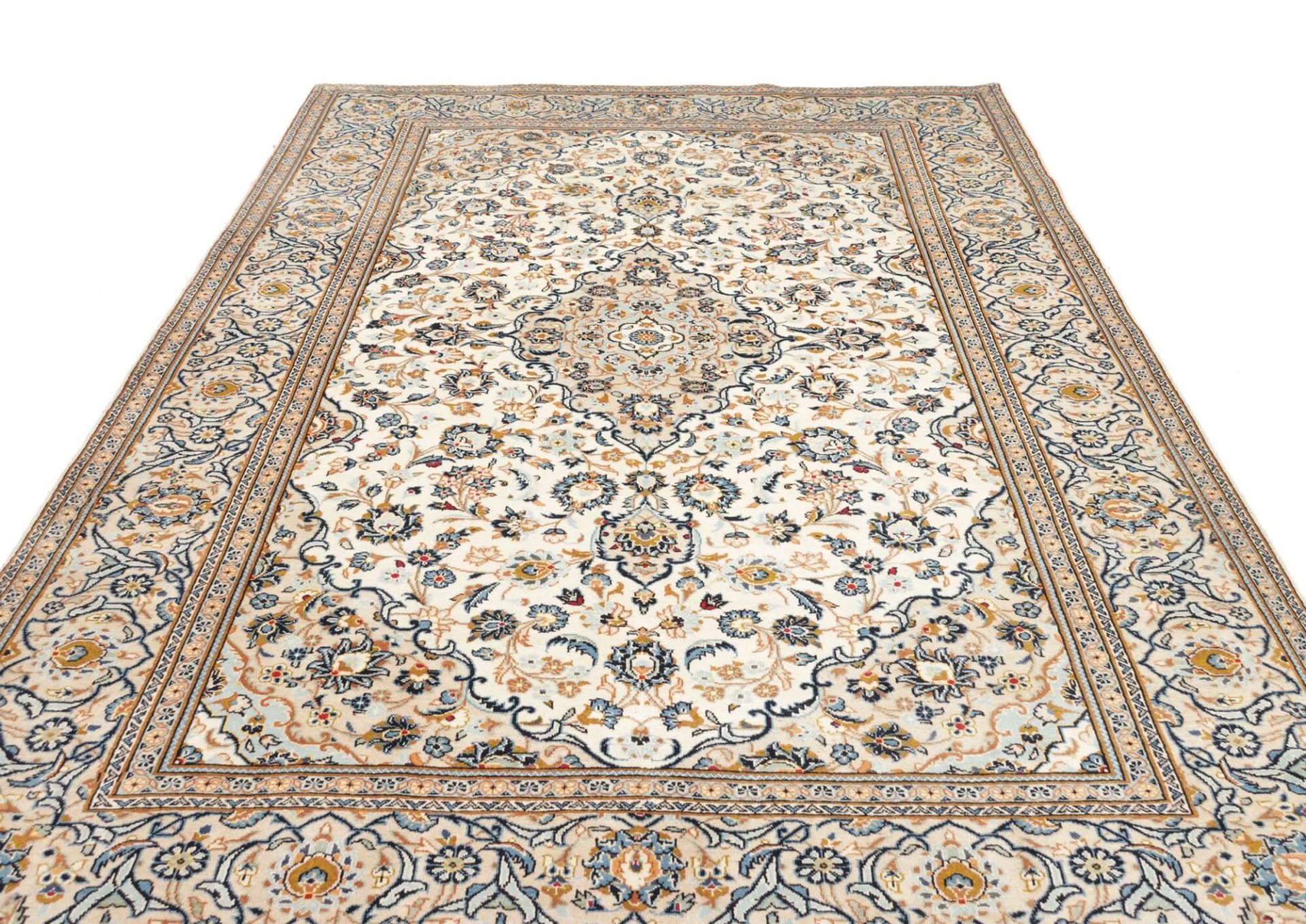 Handgeknüpfter Kashan Perserteppich, 201 × 300 cm, Wolle