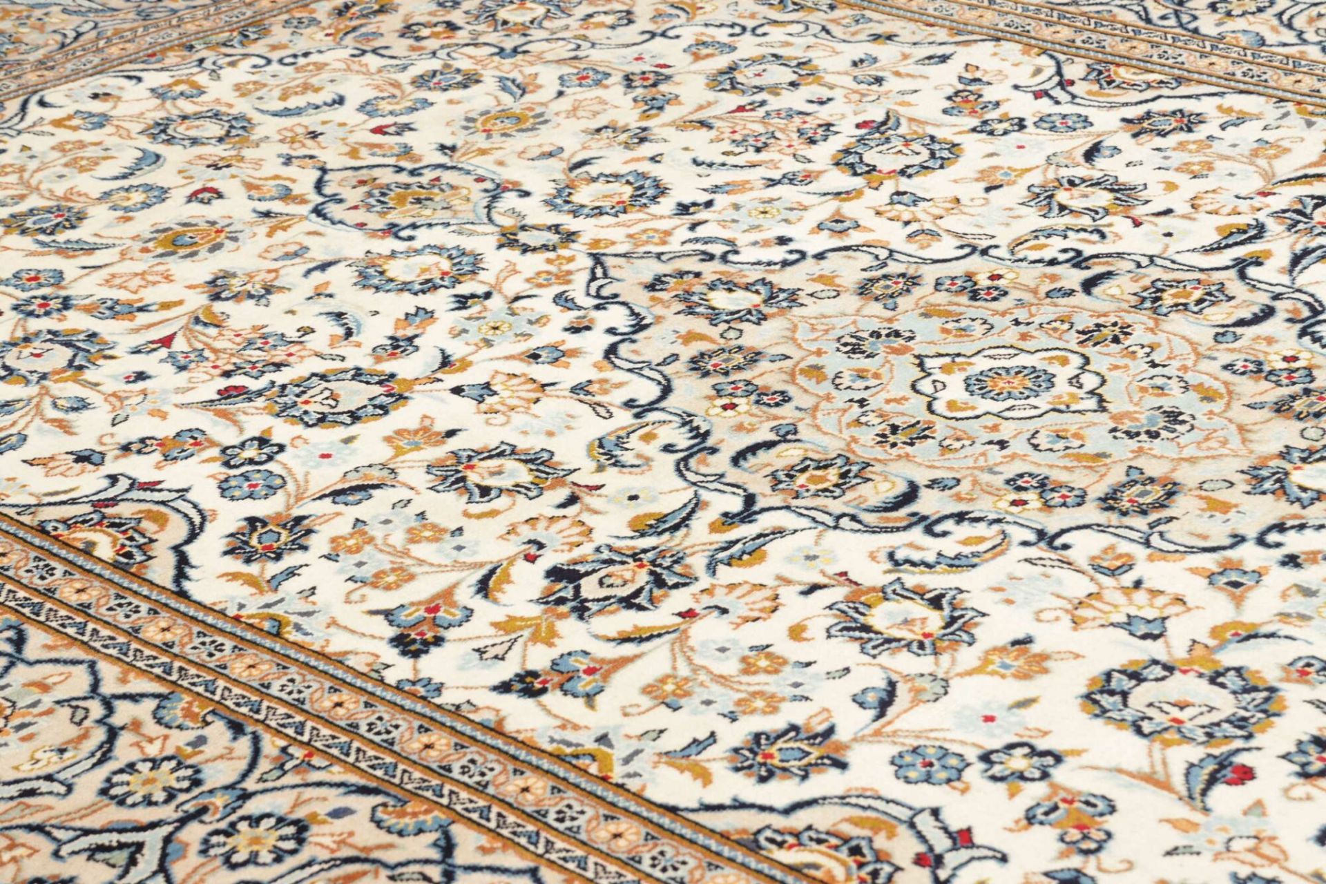 Handgeknüpfter Kashan Perserteppich, 201 × 300 cm, Wolle