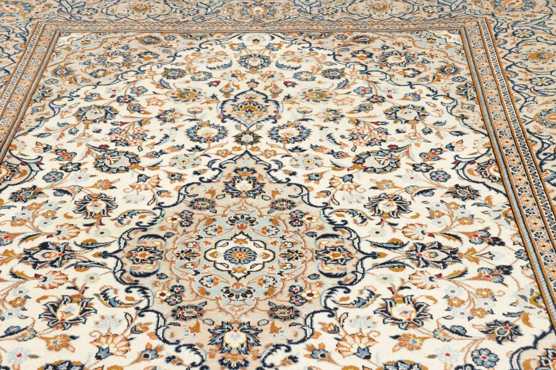 Handgeknüpfter Kashan Perserteppich, 201 × 300 cm, Wolle