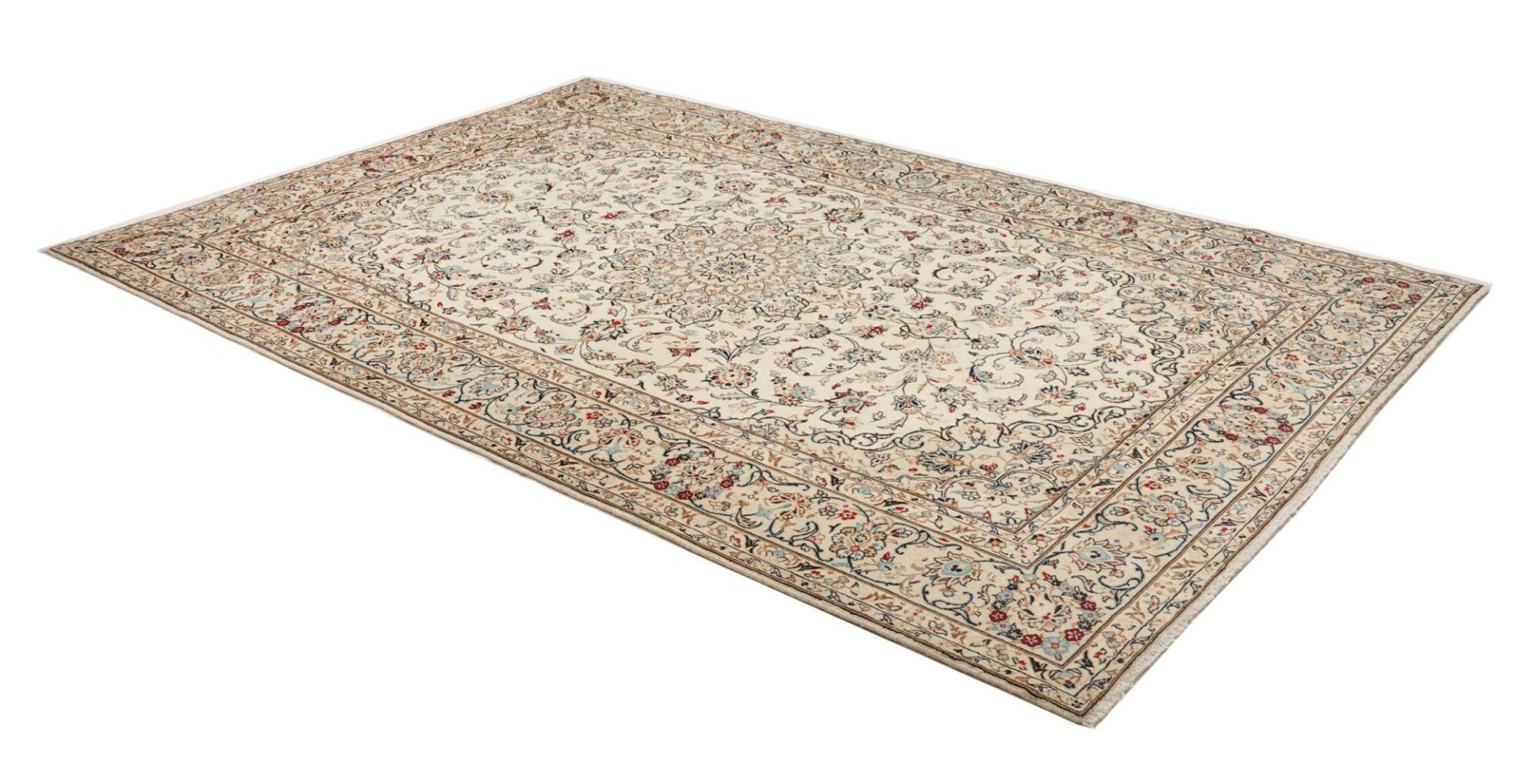 Kashan Perserteppich 198 × 307 cm aus Wolle, handgeknüpft