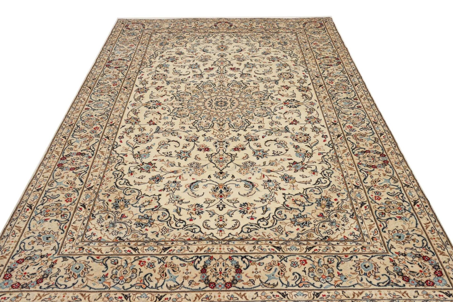Kashan Perserteppich 198 × 307 cm aus Wolle, handgeknüpft